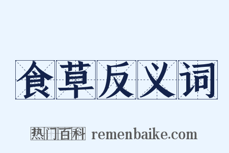 食草反义词是什么意思的图片